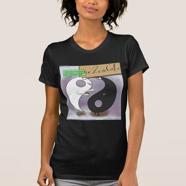 Yin Meets Yang Zen Funny T-Shirt (Front)