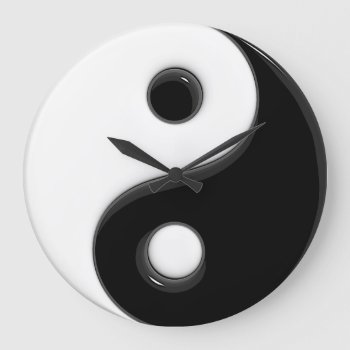 Yin Yang #1d Large Clock by sc0001 at Zazzle