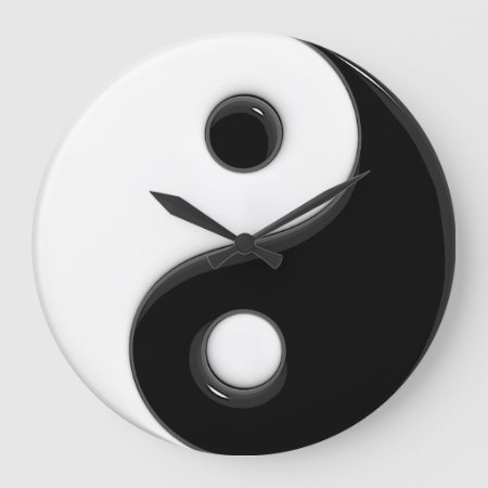 Yin Yang #1d Large Clock