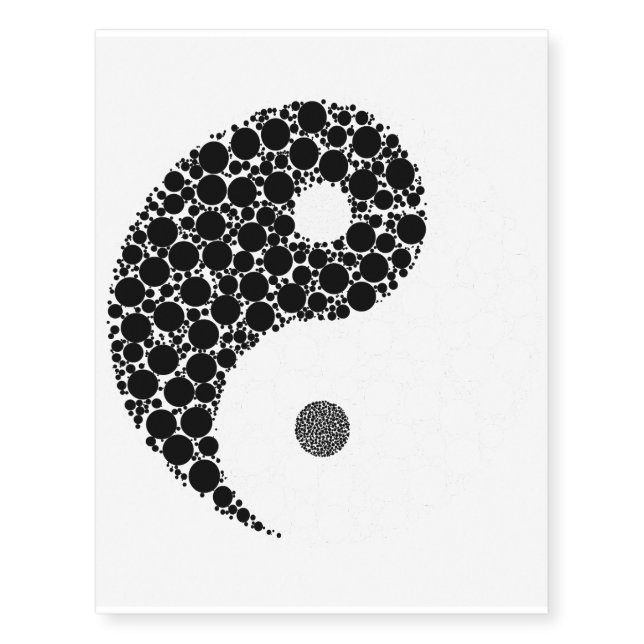 Yin Yang Abstract Temporary tattoo (Front)