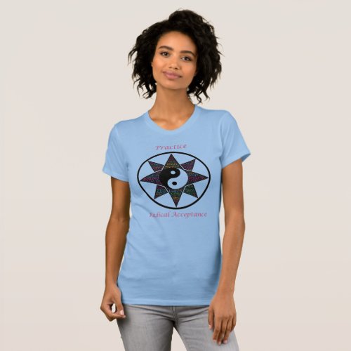 Yin_yang Acceptance design with multi_color words T_Shirt