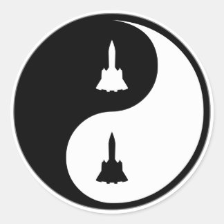 Yin Yang Aerospace Engineering Classic Round Sticker