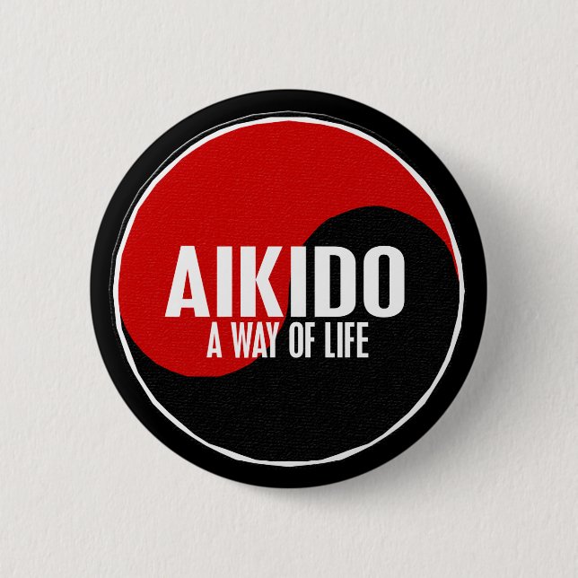Yin Yang Aikido 1 Pinback Button (Front)