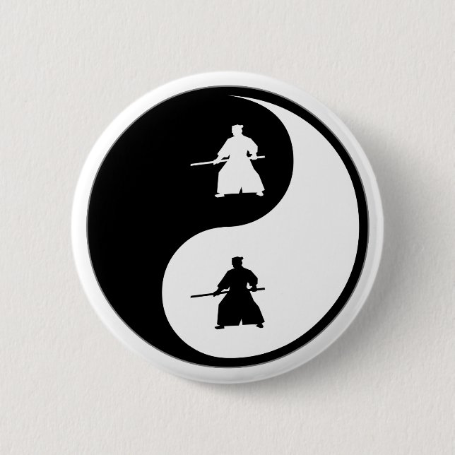 Yin Yang Aikido Pinback Button (Front)