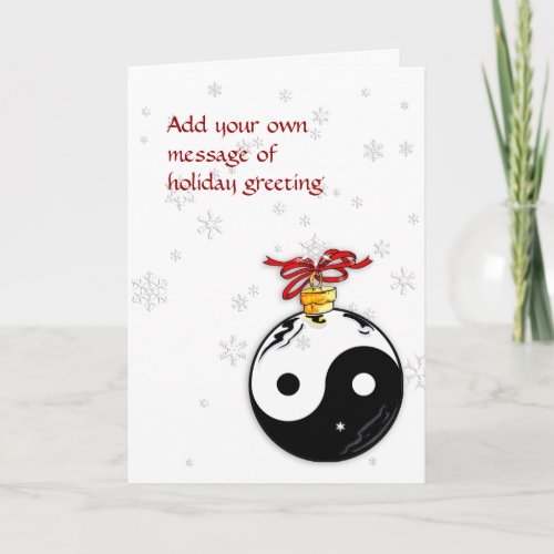 Yin  Yang and Snowflakes Card