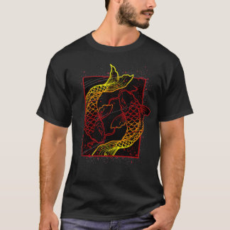 Yin Yang Asian Koi Fish Traditional Japaneses  T-Shirt
