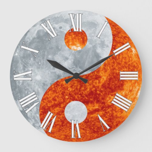 Yin  Yang Asian sign for Balance Wall Clock