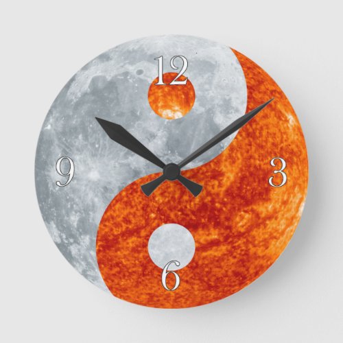 Yin  Yang Asian sign for Balance Wall Clock