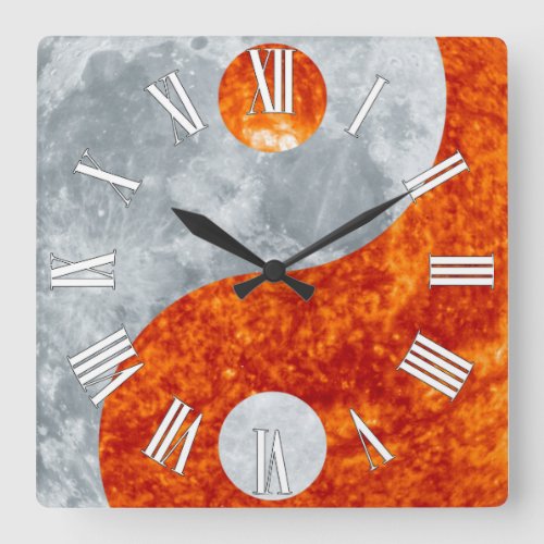 Yin  Yang Asian sign for Balance Wall Clock