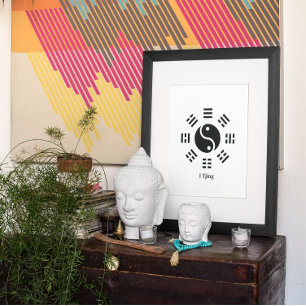 Yin Yang Ba Gua I Ching Symbol - Eight Trigrams Poster