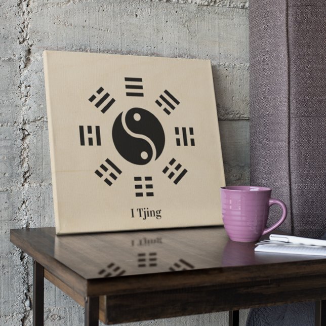 Yin Yang Ba Gua I Ching Symbol - Eight Trigrams Wood Wall Art (Creator Uploaded)