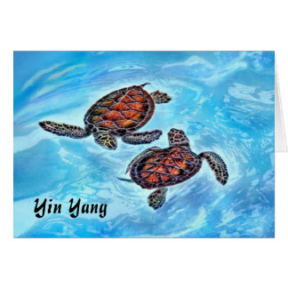 Yin Yang Baby Sea Turtles Cards