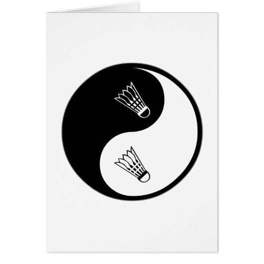 Yin Yang Badminton Cards (Front)