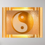 YIN YANG Balance: Broad Golden Border Poster<br><div class="desc">Paper Type: Value Poster Paper (Matte) Your walls are a reflection of you. Give them personality with your favorite quotes, art or designs on posters printed by Zazzle! Choose from up to 5 unique paper types and several sizes to create art that’s a perfect representation of you. 45 lb., 7.5...</div>