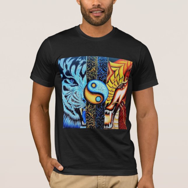 Yin Yang Balance of Ice and Fire T-Shirt (Front)