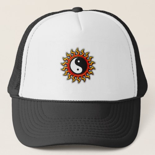Yin Yang Balanced Sun Trucker Hat