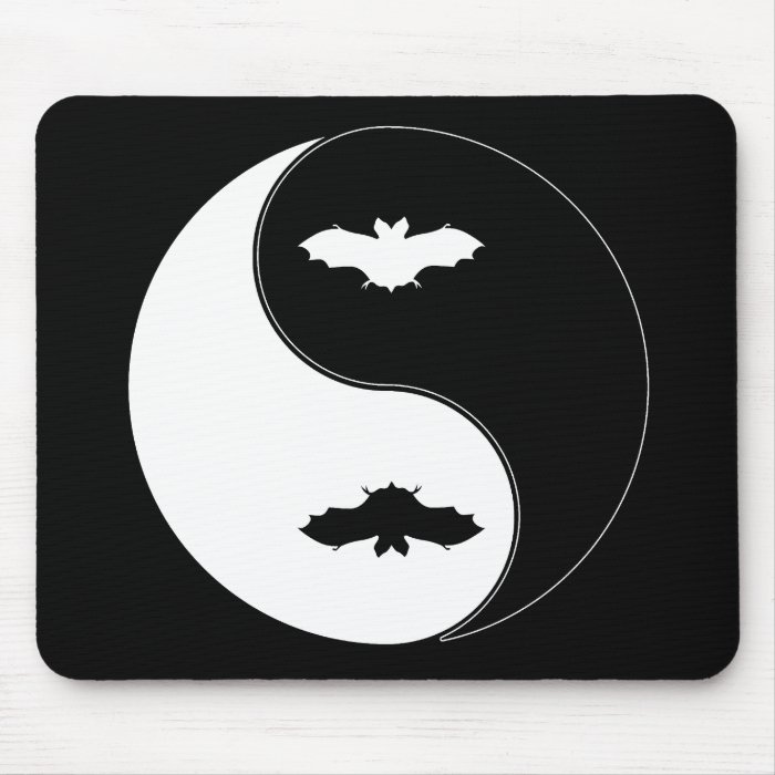 Yin Yang Bat Mousepad