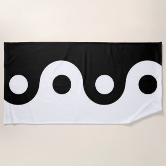Yin yang beach towel