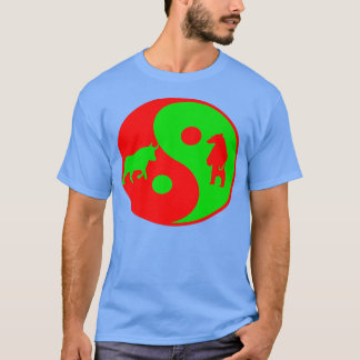 Yin Yang bear bull stock trading Premium2099  T-Shirt