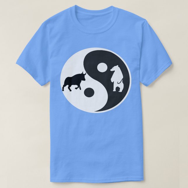 Yin Yang bear bull stock trading Premium2101  T-Shirt (Design Front)
