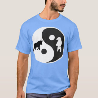 Yin Yang bear bull stock trading Premium2101  T-Shirt