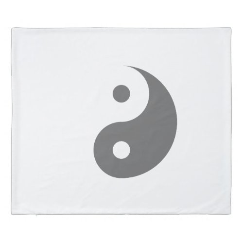 yin_yang bed sheet _ black and white _ reversible duvet cover