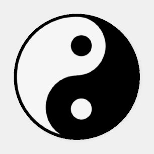 Yin Yang Black and White Coaster Set