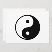 Yin Yang Black and White Illustration Template (Front/Back)