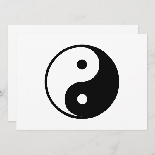 Yin Yang Black and White Illustration Template (Front/Back)