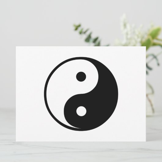 Yin Yang Black and White Illustration Template (Standing Front)