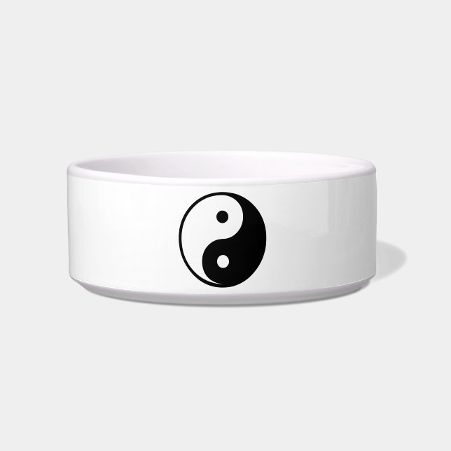 Yin Yang Black and White Illustration Template Bowl (Front)