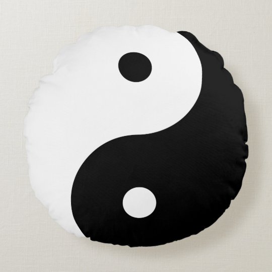 yin yang cat pillow