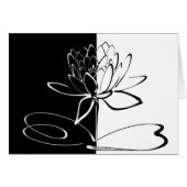 Yin Yang Black White Lotus Blossom (Front Horizontal)