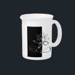 Yin Yang Black White Lotus Blossom Drink Pitcher<br><div class="desc">You are viewing The Lee Hiller Photography Art and Designs Collection of Home and Office Decor,  Apparel,  Gifts and Collectibles. The Designs include Lee Hiller Photography and Mixed Media Digital Art Collection. You can view her Nature photography at http://HikeOurPlanet.com/ and follow her hiking blog within Hot Springs National Park.</div>