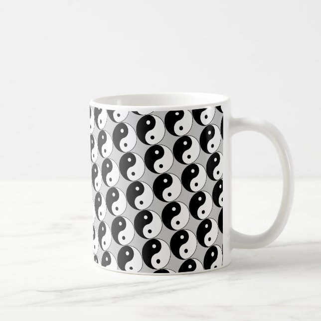 Yin Yang black white symbol Coffee Mug (Right)