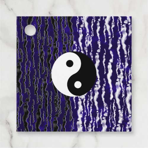 Yin Yang Blue Tranquility Zen Energy Chi Party Favor Tags