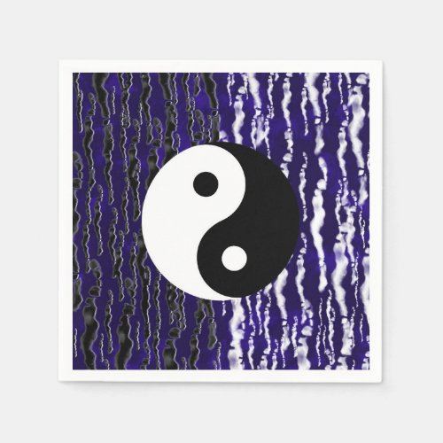 Yin Yang Blue Tranquility Zen Energy Party Napkins