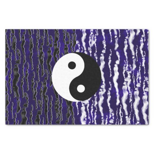 Yin Yang Blue Tranquility Zen Energy Party Tissue Paper