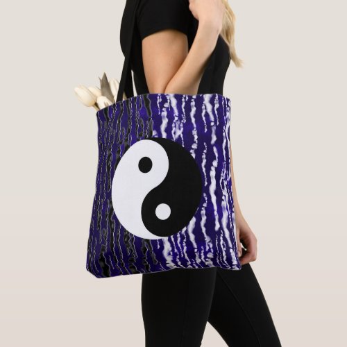 Yin Yang Blue Tranquility Zen Energy Tote Bag