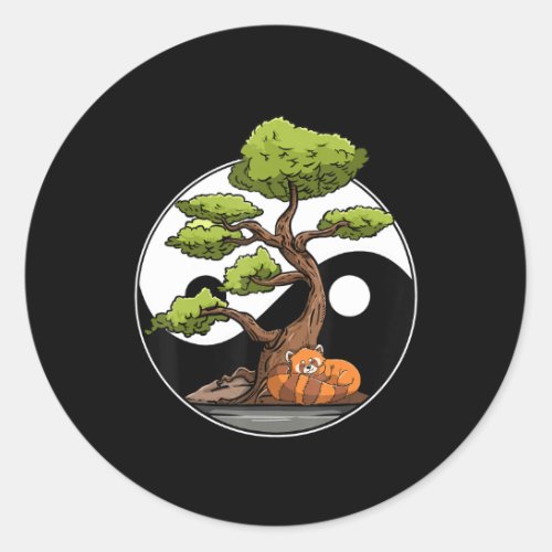Yin Yang Bonsai Tao Taoism Spiritual Zen Meditate Classic Round Sticker