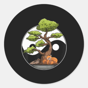Yin Yang Bonsai Tao Taoism Spiritual Zen Meditate Classic Round Sticker