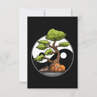 Yin Yang Bonsai Tao Taoism Spiritual Zen Meditate Thank You Card