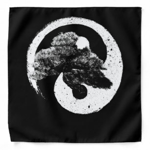 Yin Yang Bonsai Tree Buddhist Zen Japanese Bandana