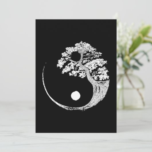 Yin Yang Bonsai Tree Japanese Buddhist Zen (Standing Front)