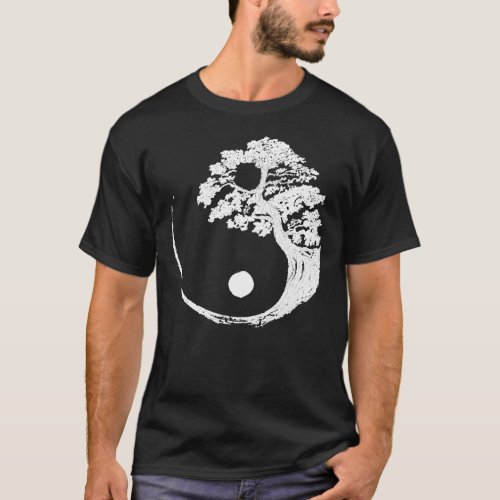 Yin Yang Bonsai Tree Japanese Buddhist Zen Classic T_Shirt