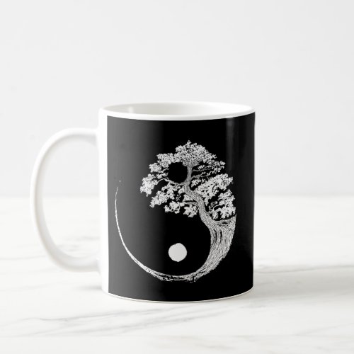 Yin Yang Bonsai Tree Japanese Buddhist Zen Coffee Mug