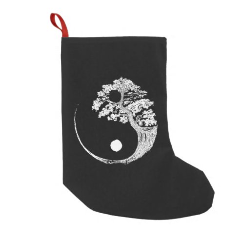 Yin Yang Bonsai Tree Japanese Buddhist Zen Small Christmas Stocking