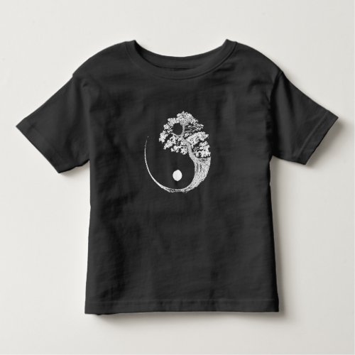 Yin Yang Bonsai Tree Japanese Buddhist Zen Toddler T_shirt