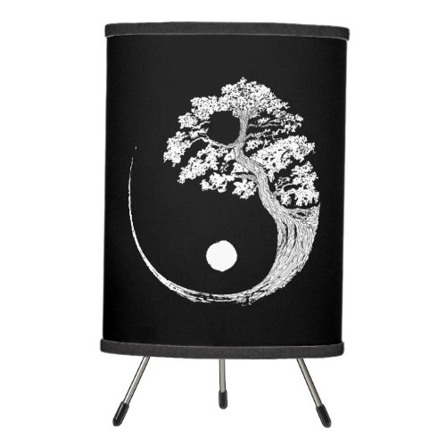 Yin Yang Bonsai Tree Japanese Buddhist Zen Tripod Lamp