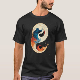 Yin Yang Born Of Fire and Ice Dragons T-Shirt